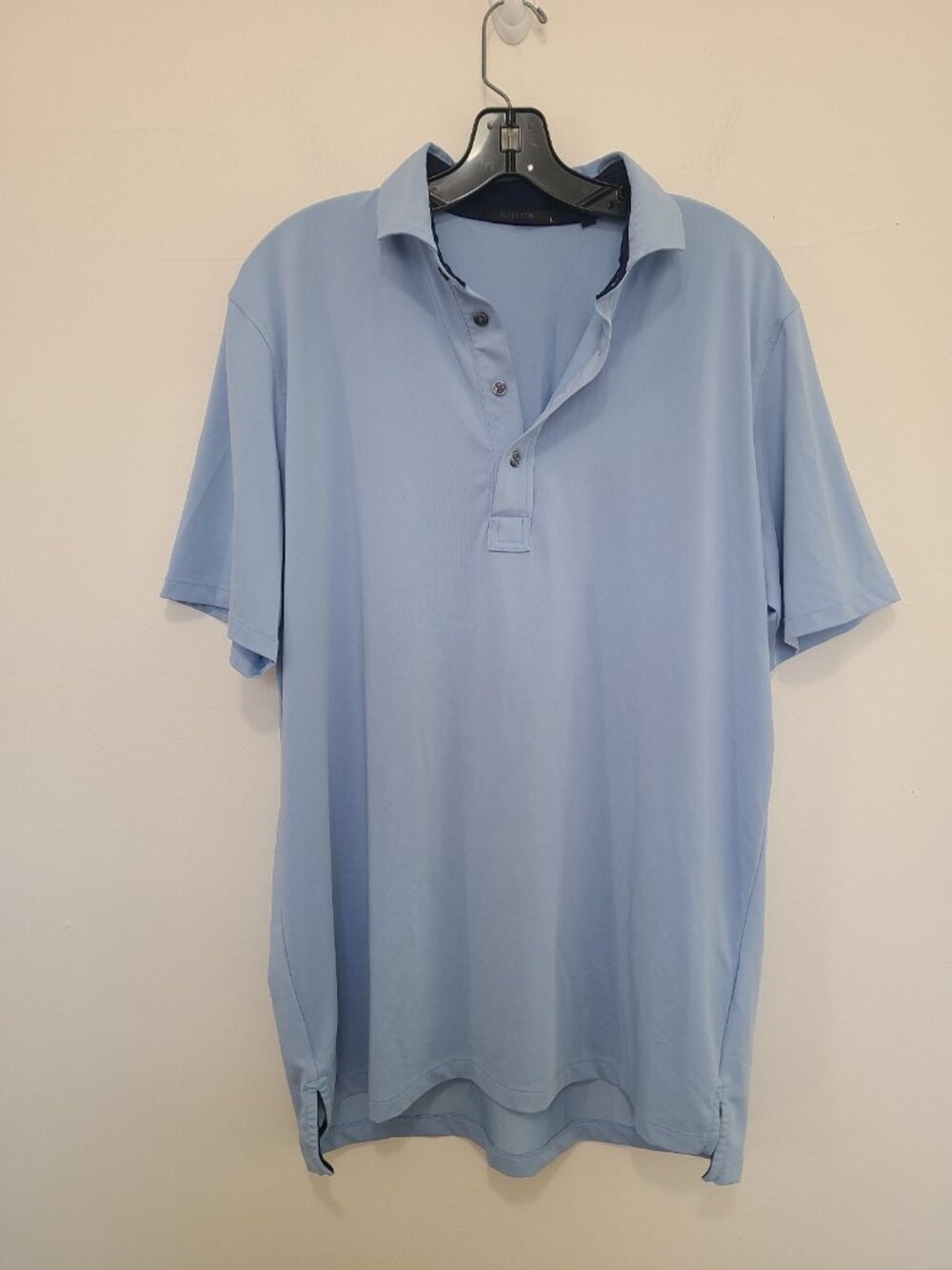 Greyson Men’s Golf Polo Shirt Size L Light Blue Logo Short Sleeve